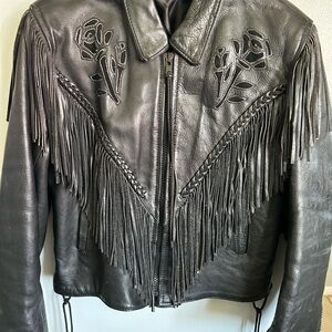 Hudson Leather jacket, vintage, super cute! Ask any questions! Size Large